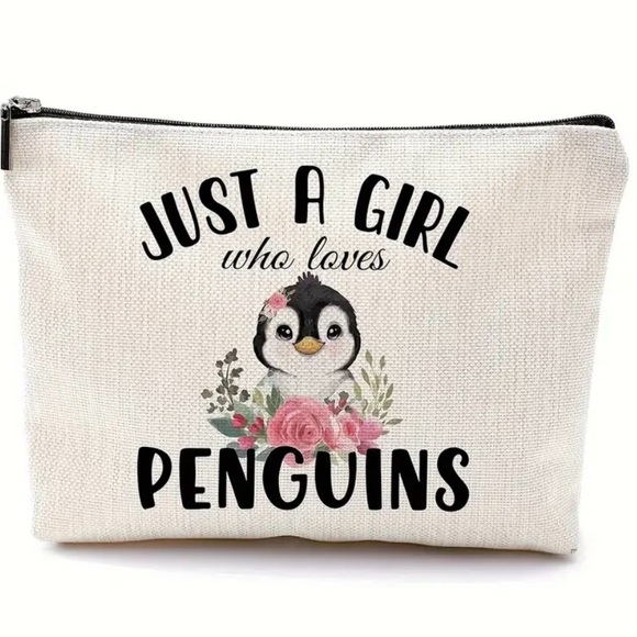 PENGUIN MAKEUP BAGS  NEW CHOICE OF DESIGN  2 SIDED ZIPPER TOP 4 DESIGNS - Picture 3 of 14
